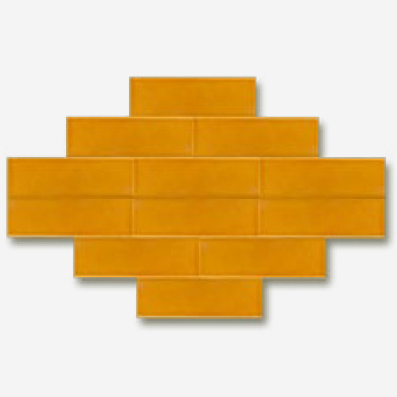 7x21 cm Rölyefli Seramik Düz Karamel-3